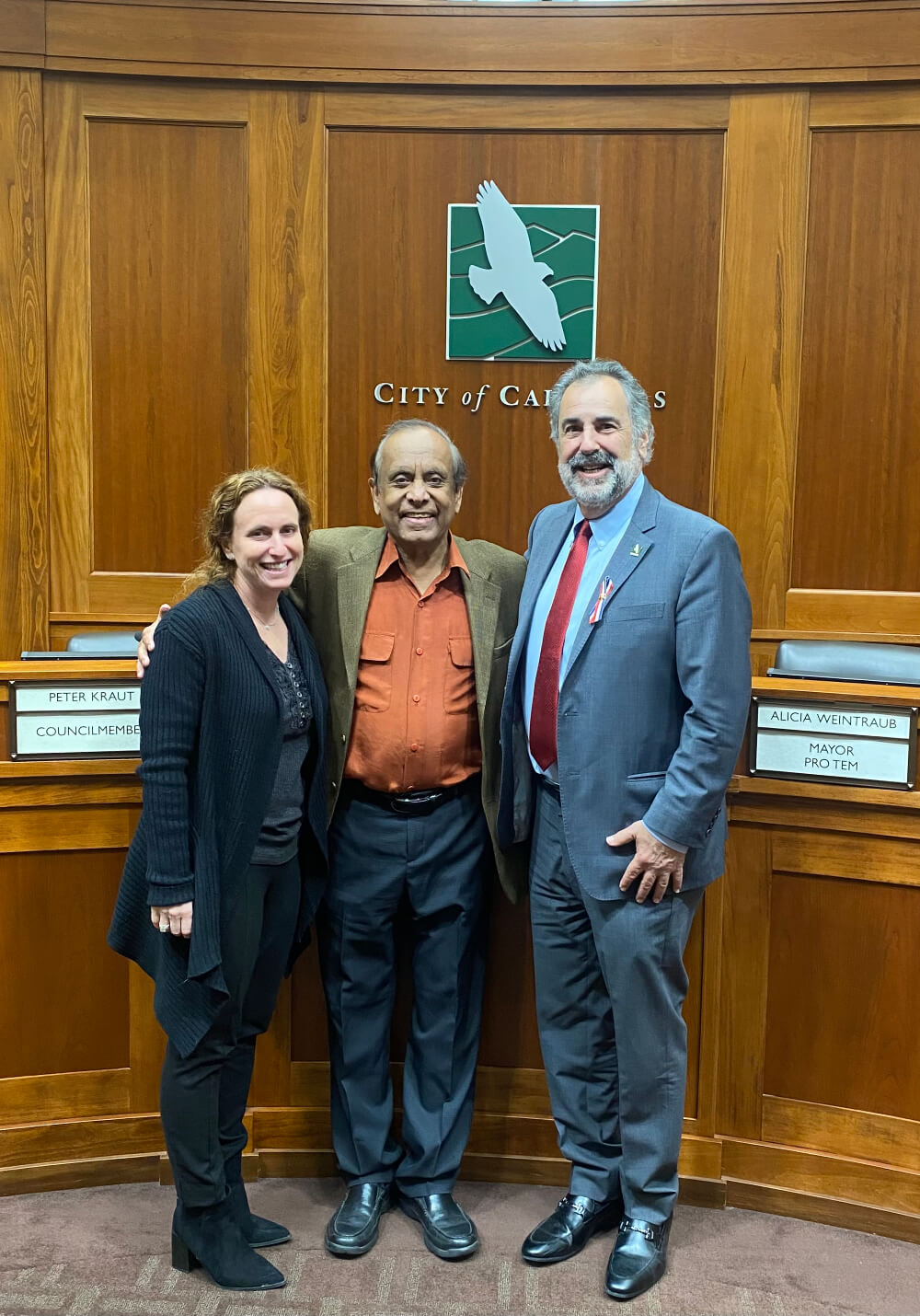 With Calabasas City Mayor Alicia Weintrab and Councilman David Shapiro 2024 25 l